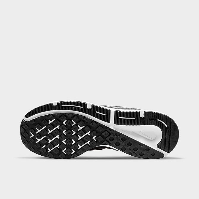 Bottom view of Men's Nike Zoom Span 4 Running Shoes in Black/White Click to zoom