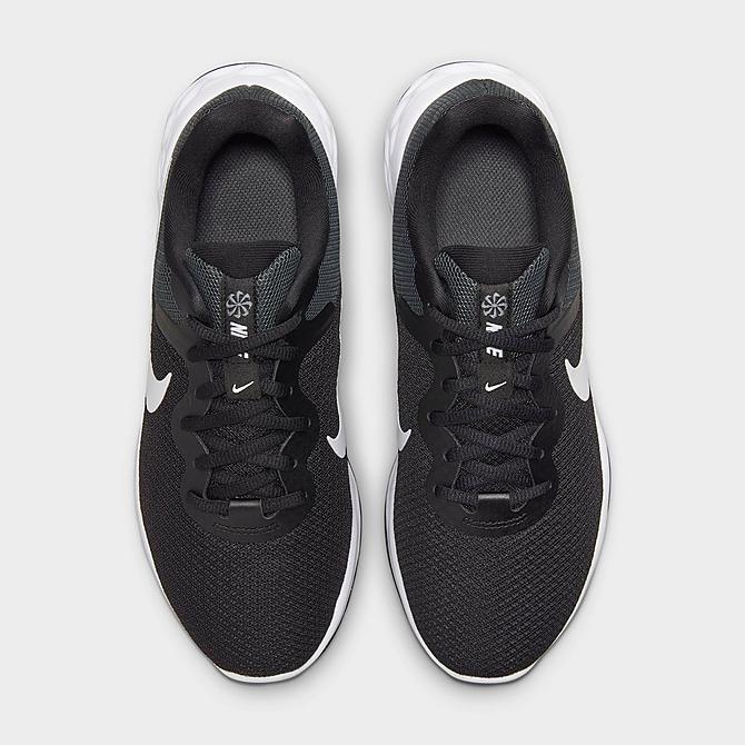 Back view of Women's Nike Revolution 6 Next Nature Running Shoes (Wide Width) in Black/Dark Smoke Grey/Cool Grey/White Click to zoom