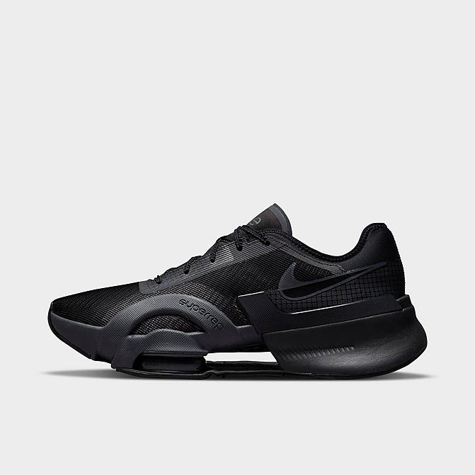 Right view of Men's Nike Air Zoom SuperRep 3 Training Shoes in Black/Anthracite/Volt Click to zoom