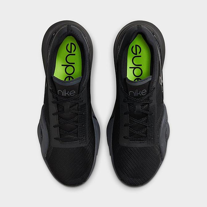 Back view of Men's Nike Air Zoom SuperRep 3 Training Shoes in Black/Anthracite/Volt Click to zoom