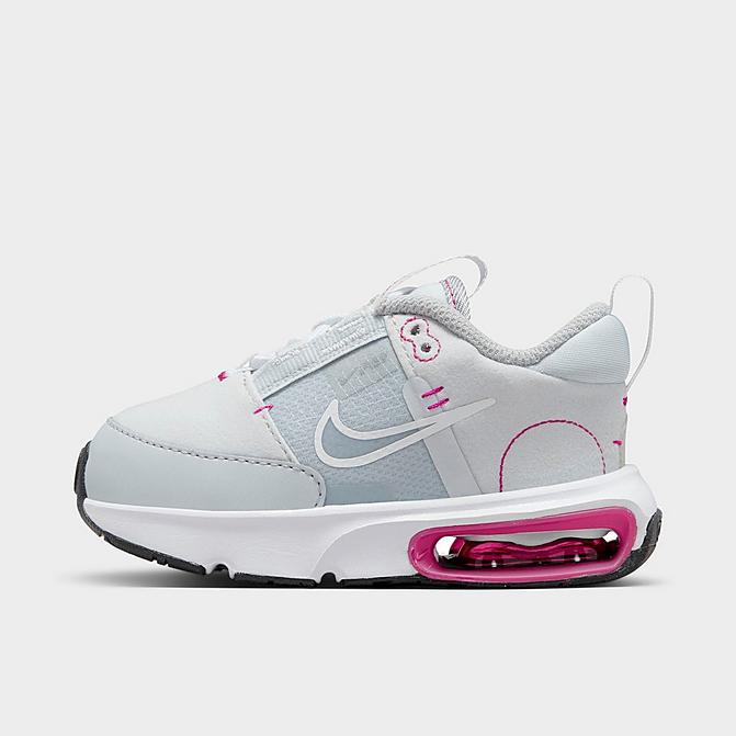 Right view of Kids' Toddler Nike Air Max INTRLK Stretch Lace Casual Shoes in Pure Platinum/Pink Prime/Light Smoke Grey/White Click to zoom