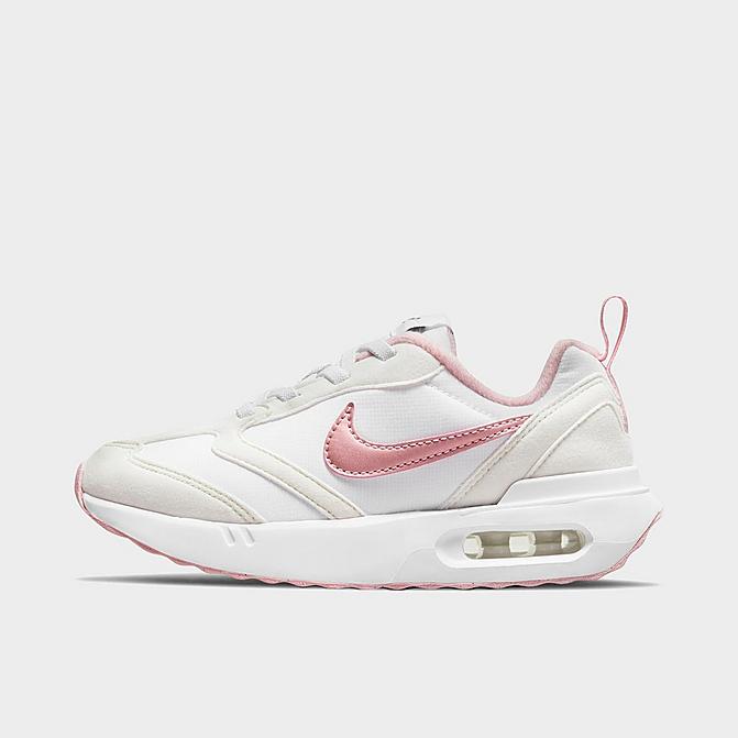 Right view of Little Kids' Nike Air Max Dawn Casual Shoes in White/Pink Glaze/Summit White/Black Click to zoom