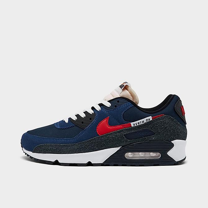 Right view of Nike Air Max 90 SE AMRC Casual Shoes in Deep Royal/University Red/Black/Obsidian Click to zoom