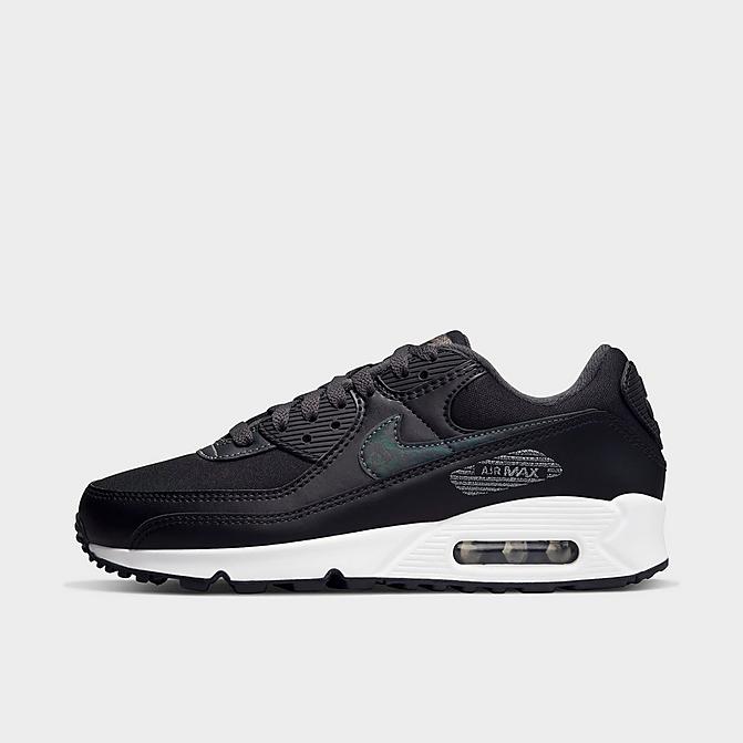 Right view of Women's Nike Air Max 90 Casual Shoes in Black/Summit White/Black Click to zoom