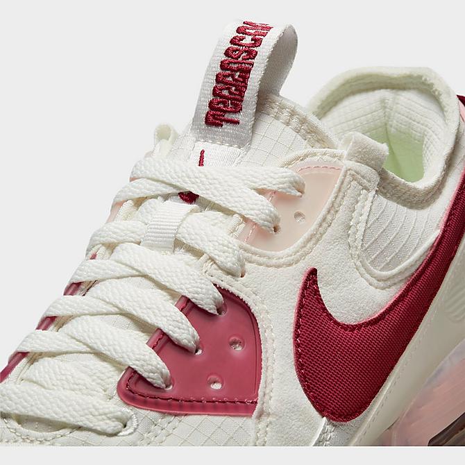Front view of Women's Nike Air Max Terrascape 90 Casual Shoes in Summit White/Pomegranate/Pink Glaze Click to zoom