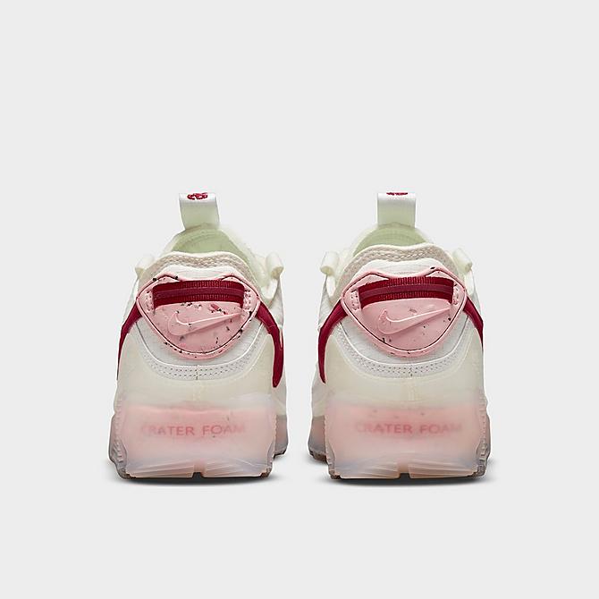 Left view of Women's Nike Air Max Terrascape 90 Casual Shoes in Summit White/Pomegranate/Pink Glaze Click to zoom