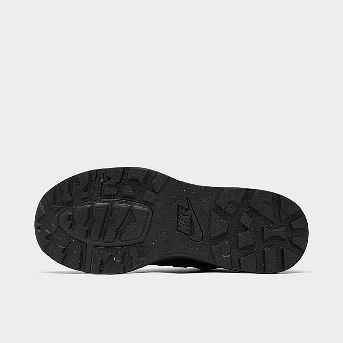 Bottom view of Big Kids’ Nike Air Max Goaterra 2.0 All-Weather Casual Boots in Black/Black Click to zoom