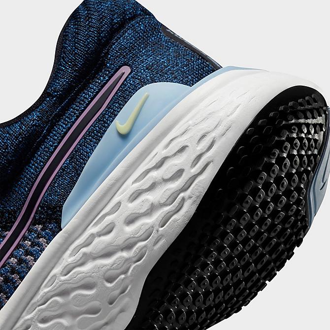 Front view of Women's Nike ZoomX Invincible Run Flyknit 2 Running Shoes in Dark Marina Blue/Plum Fog/Light Marine/Black Click to zoom