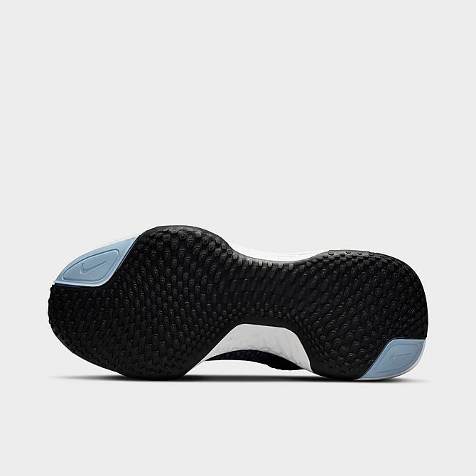 Bottom view of Women's Nike ZoomX Invincible Run Flyknit 2 Running Shoes in Dark Marina Blue/Plum Fog/Light Marine/Black Click to zoom