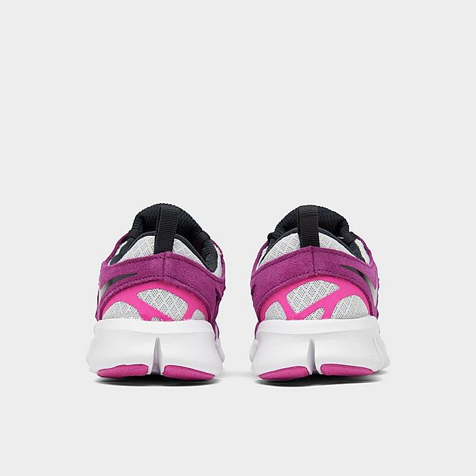 Left view of Girls' Big Kids' Nike Free Run 2 Running Shoes in Pure Platinum/Sangria/Pink Prime/Black Click to zoom