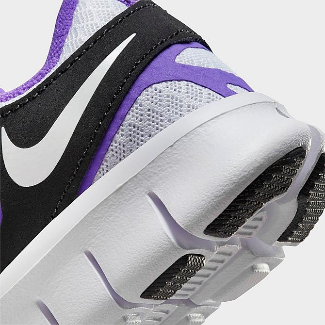 Front view of Big Kids' Nike Free Run 2 Running Shoes in White/White/Black/Action Grape Click to zoom