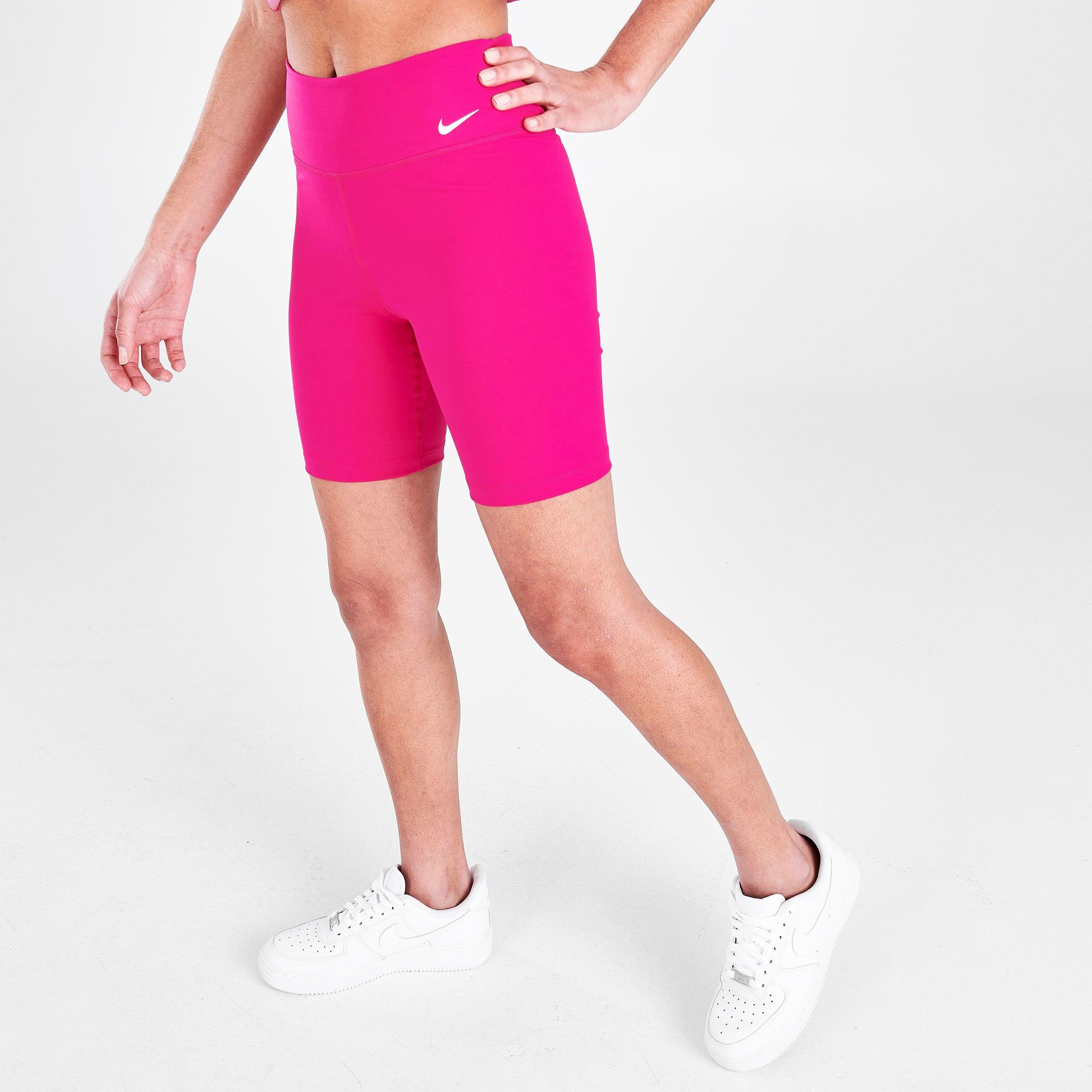 hot pink nike biker shorts