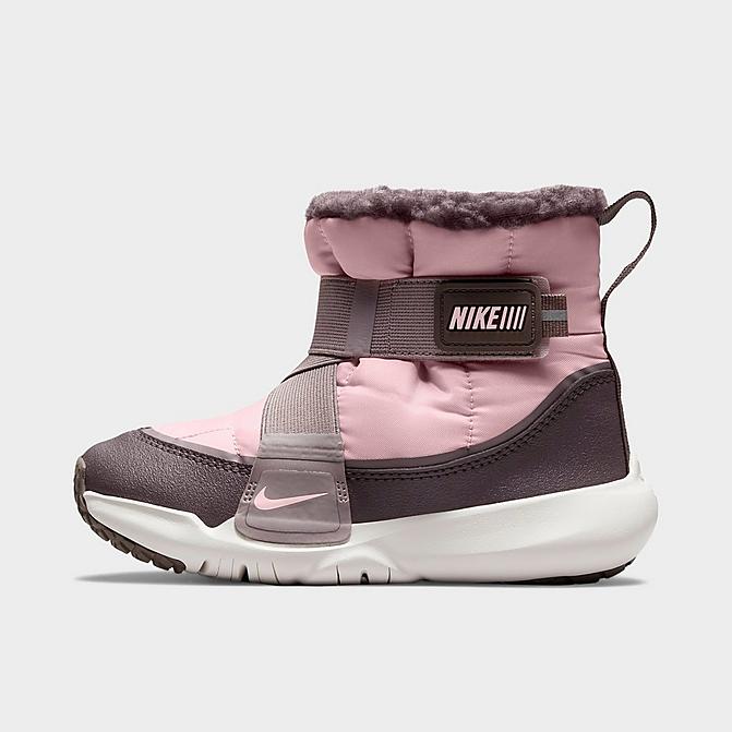 Right view of Girls' Little Kids' Nike Flex Advance Winter Boots in Pink Glaze/Violet Ore/Light Violet Ore/Pink Glaze Click to zoom