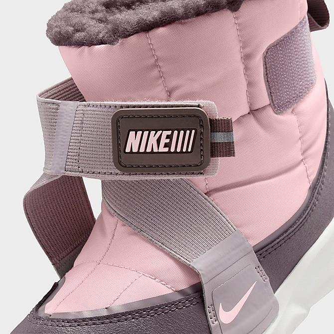 Front view of Girls' Little Kids' Nike Flex Advance Winter Boots in Pink Glaze/Violet Ore/Light Violet Ore/Pink Glaze Click to zoom