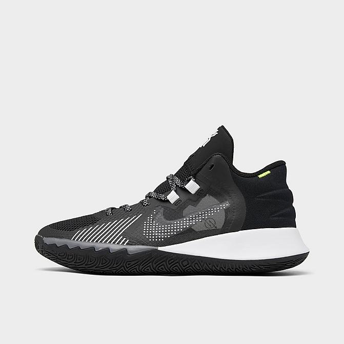 Right view of Big Kids' Nike Kyrie Flytrap 5 Basketball Shoes in Black/White/Anthracite/Cool Grey/Volt Click to zoom