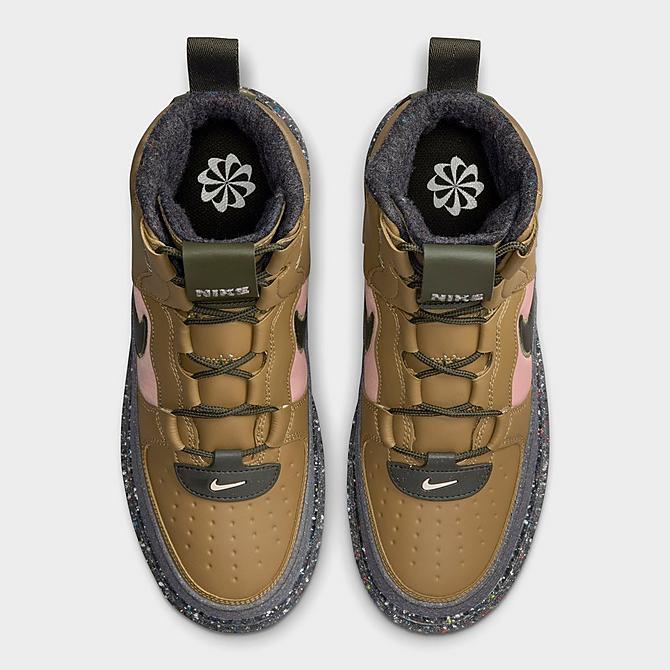 Back view of Men's Nike Air Force 1 Next Nature Casual Boots in Dark Smoke Grey/Smoke Grey/Dark Smoke Grey/Black Click to zoom
