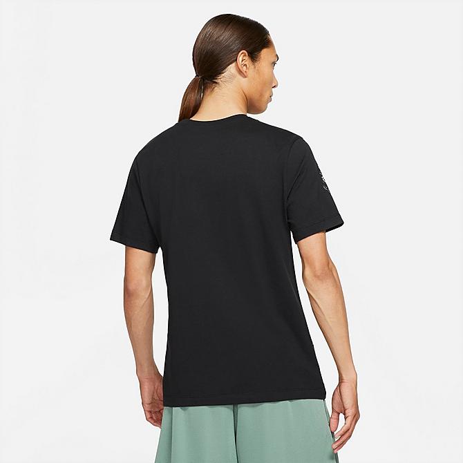 Back Left view of Men's Nike "NY vs. NY" Basketball T-Shirt in Black Click to zoom