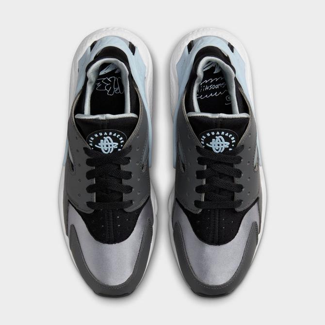 Gray black and white huaraches hotsell