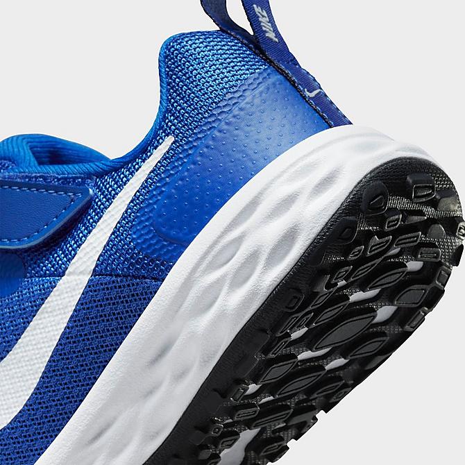 Front view of Little Kids' Nike Revolution 6 Running Shoes in Game Royal/Black/White Click to zoom