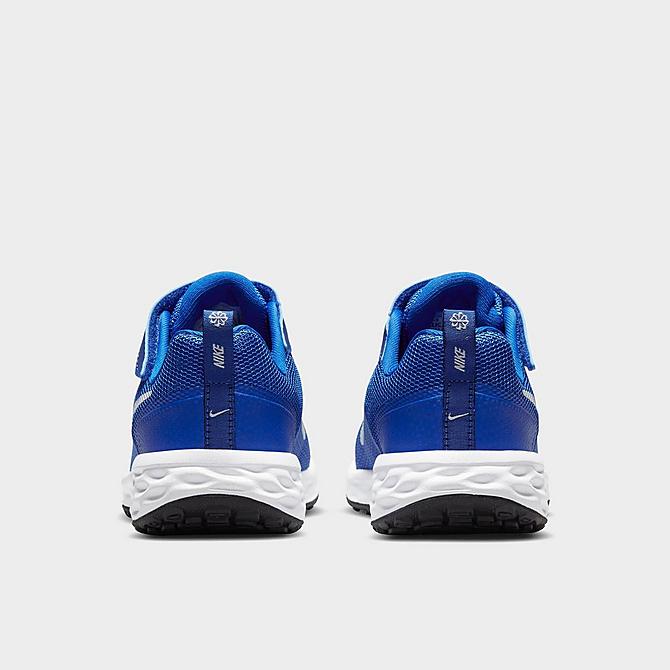 Left view of Little Kids' Nike Revolution 6 Running Shoes in Game Royal/Black/White Click to zoom
