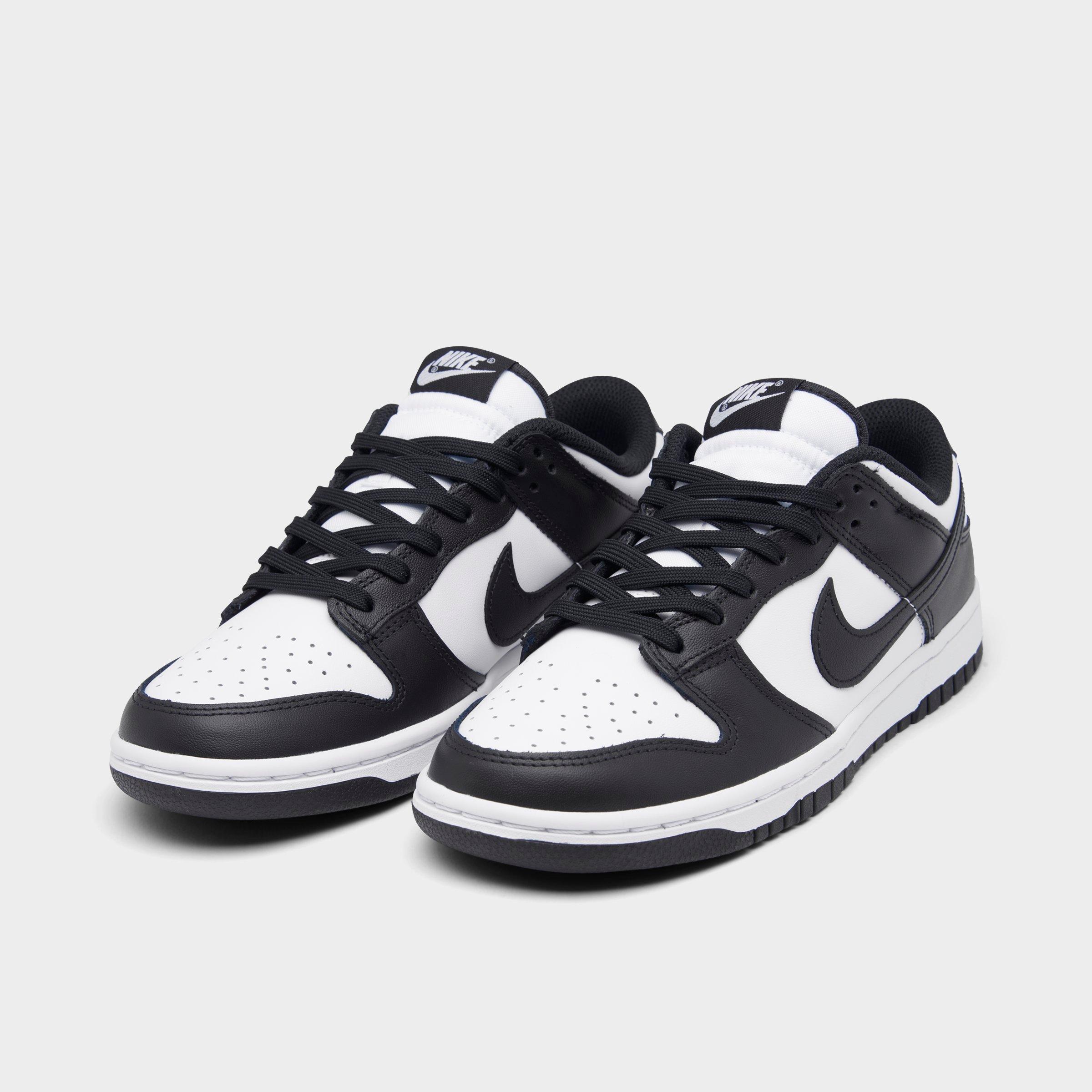 nike black and white low dunks