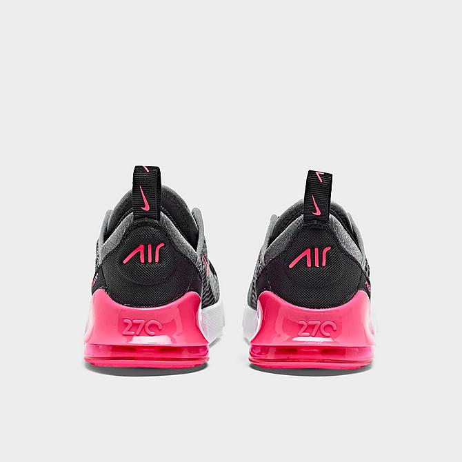 Left view of Girls' Toddler Nike Air Max 270 Casual Shoes in Smoke Grey/Hyper Pink/Black/White Click to zoom