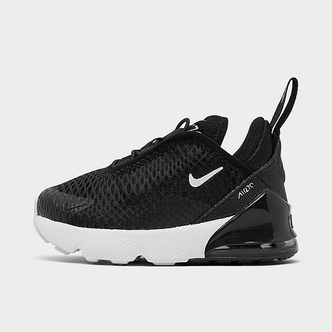 Right view of Kids' Toddler Nike Air Max 270 Casual Shoes in Black/White/Anthracite Click to zoom