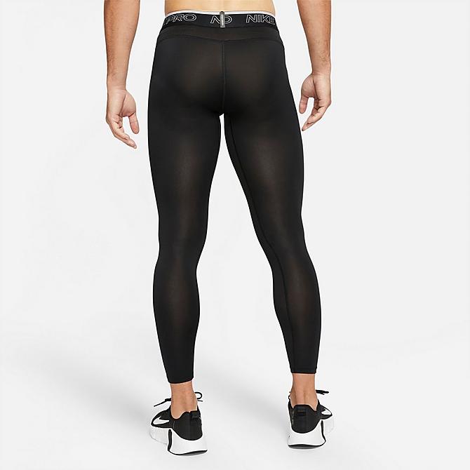Back Left view of Men's Nike Pro Dri-FIT ADV Tights in Black/White Click to zoom