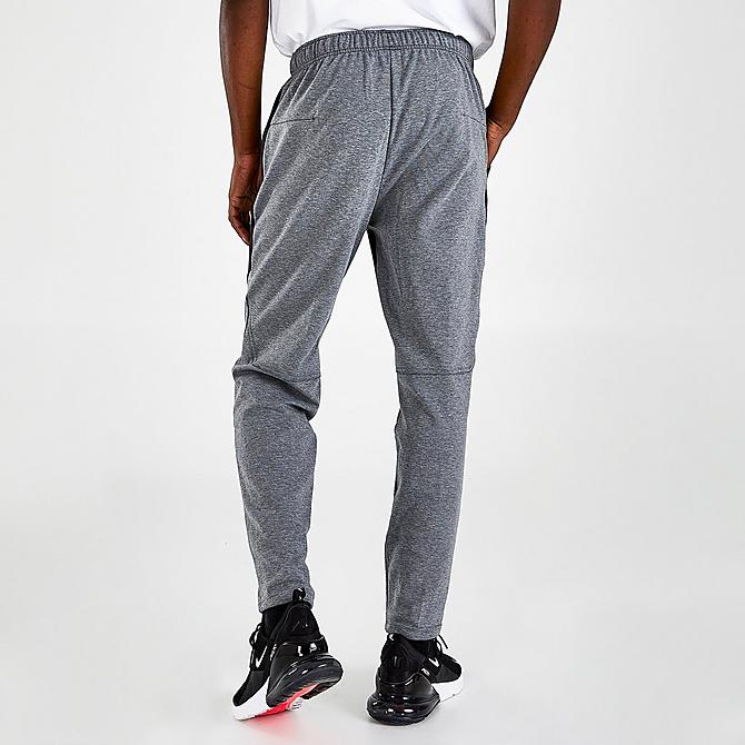 Back Left view of Men's Nike Therma-FIT Training Pants in Black/Heather/Black/White Click to zoom