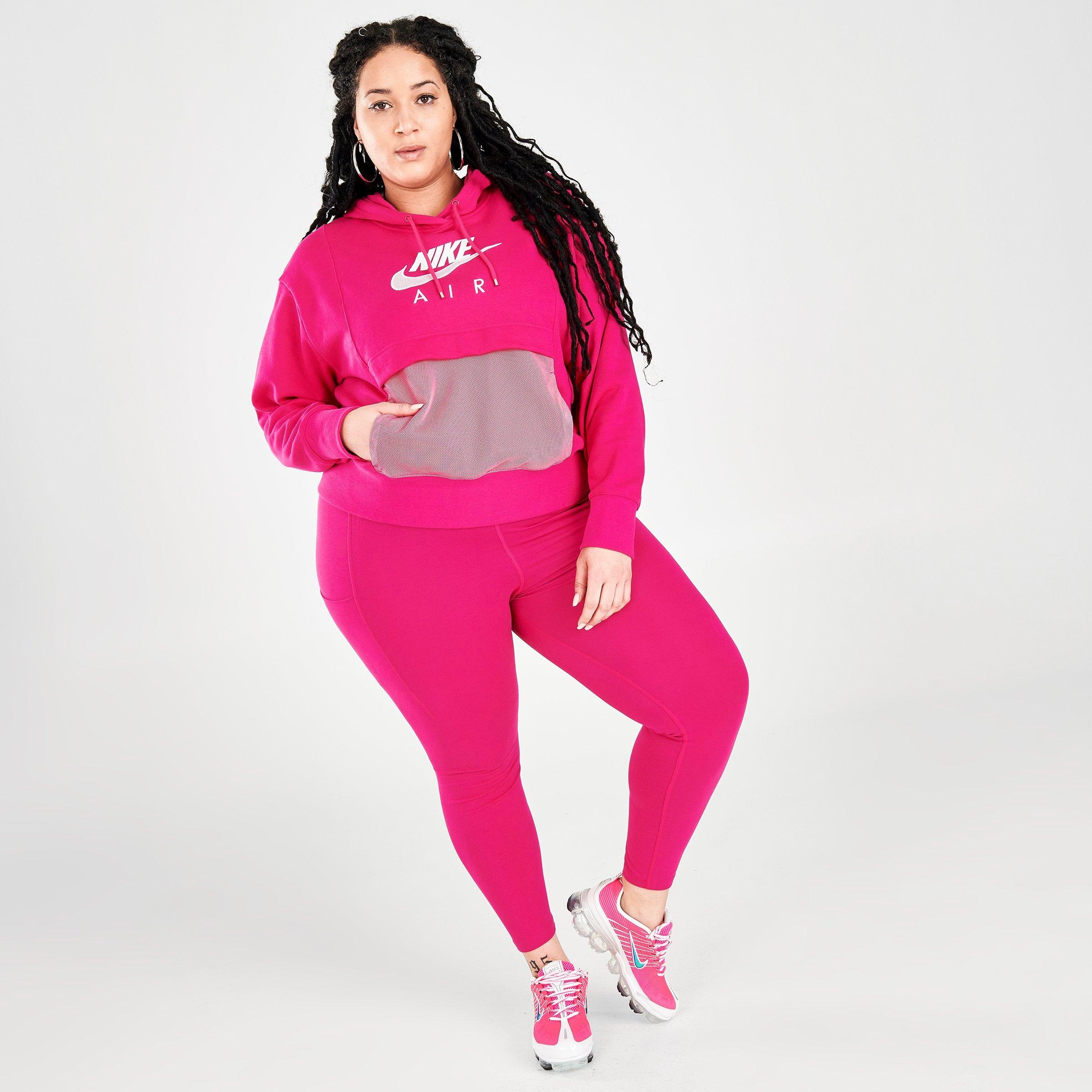 pink nike hoodie plus size