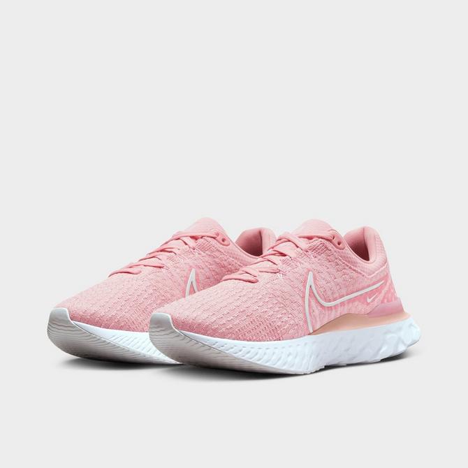 Women's nike epic react clearance flyknit running shoes pink