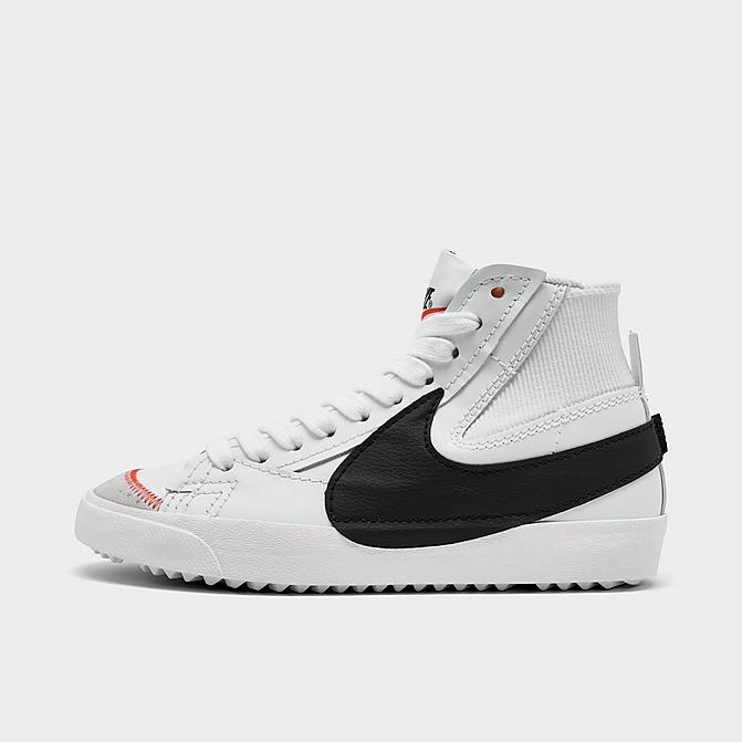 Right view of Nike Blazer Mid '77 Jumbo Swoosh Casual Shoes in White/White/Sail/Black Click to zoom