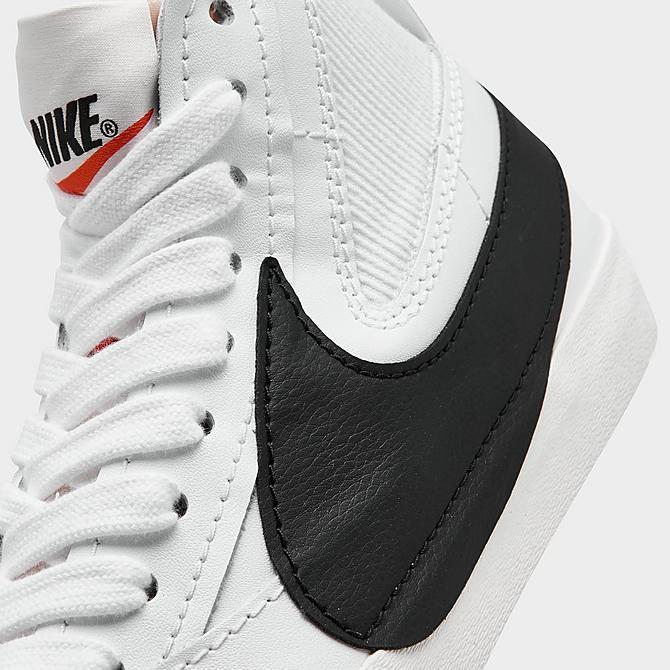 Front view of Nike Blazer Mid '77 Jumbo Swoosh Casual Shoes in White/White/Sail/Black Click to zoom