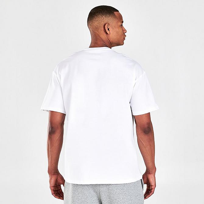 Back Right view of Men's Nike Sportswear Zero Gravity Graphic T-Shirt in White Click to zoom