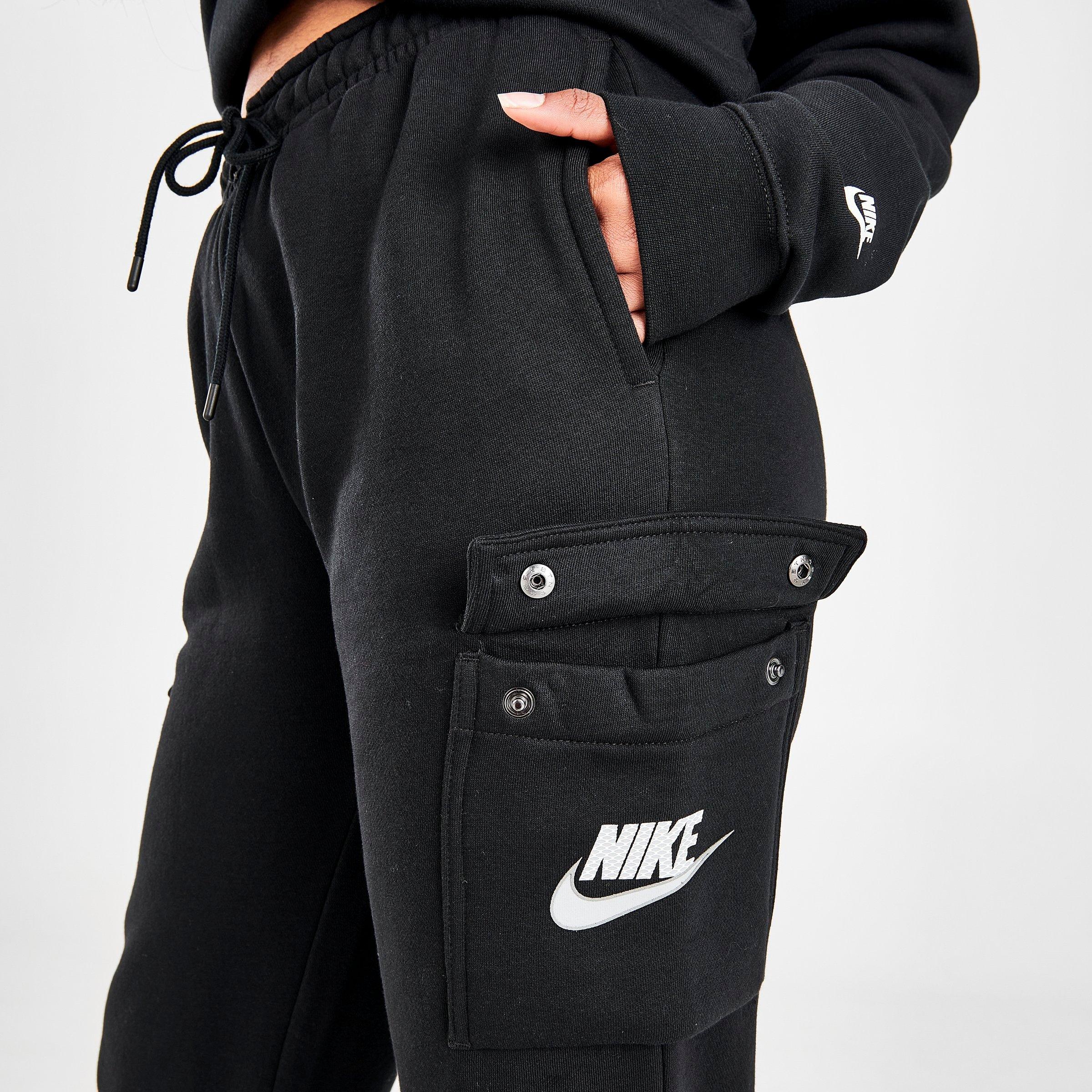 nike foundation cargo joggers black