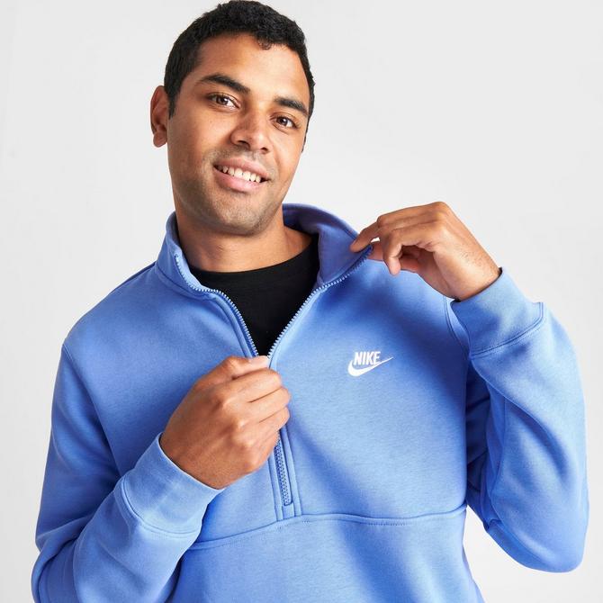 Blue nike cheap half zip