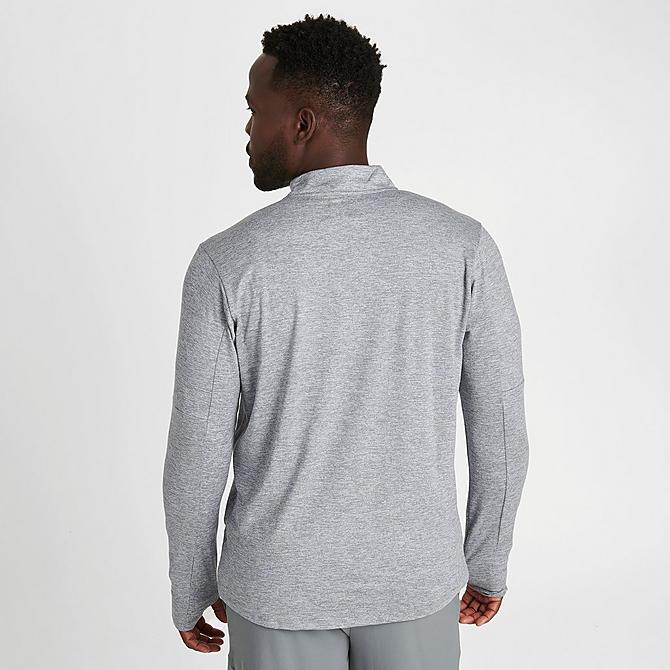 Back Right view of Men's Nike Dri-FIT Element Half-Zip Running Shirt in Smoke Grey/Grey Fog/Reflective Silver Click to zoom