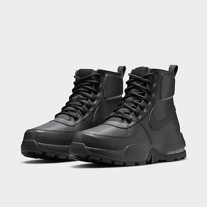 Three Quarter view of Men's Nike Air Max Goaterra 2.0 Boots in Black/Black Click to zoom