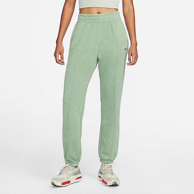 Womens Sportswear Essential Collection Washed Fleece Jogger Pants in Green/Jade Smoke Size X-Large Cotton/Polyester/Fleece Finish Line Women Sport & Swimwear Sportswear Sports Pants 