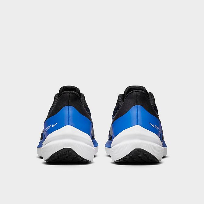 Left view of Men's Nike Air Winflo 9 Running Shoes in Black/Old Royal/Racer Blue/White Click to zoom