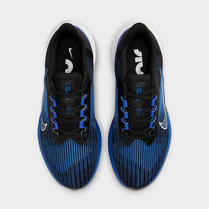 Back view of Men's Nike Air Winflo 9 Running Shoes in Black/Old Royal/Racer Blue/White Click to zoom