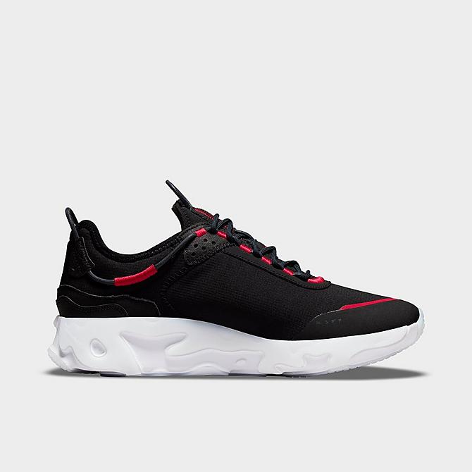 Front view of Men's Nike React Live SE Casual Shoes in Black/Anthracite/Sport Red/White/Pure Platinum Click to zoom