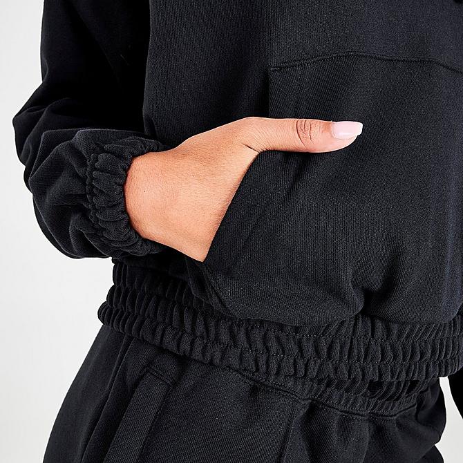 On Model 5 view of Women's Jordan Essentials Fleece Hoodie Click to zoom