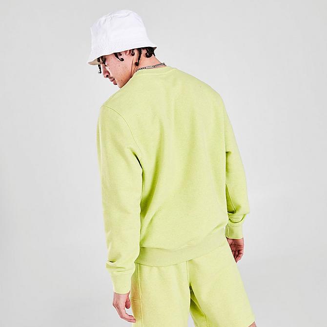 On Model 5 view of Men's Nike Sportswear Sport Essentials+ Crewneck Sweatshirt in Light Lemon Twist/Multi Click to zoom