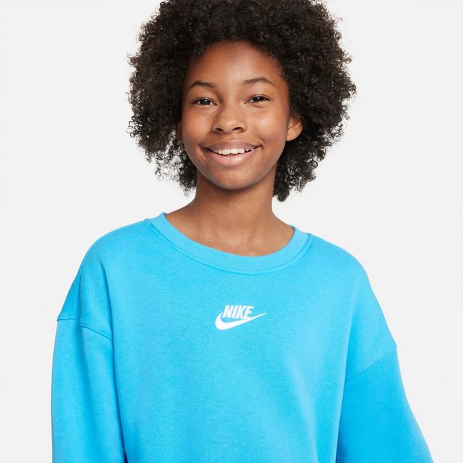 Perversión Estados Unidos Otoño Girls' Nike Club Fleece Boyfriend Crewneck Sweatshirt| Finish Line
