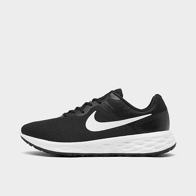 Right view of Men's Nike Revolution 6 Running Shoes (Extra Wide Width) in Black/Iron Grey/White Click to zoom