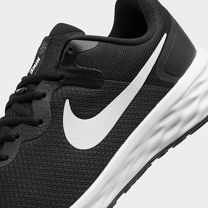 Front view of Men's Nike Revolution 6 Running Shoes (Extra Wide Width) in Black/Iron Grey/White Click to zoom