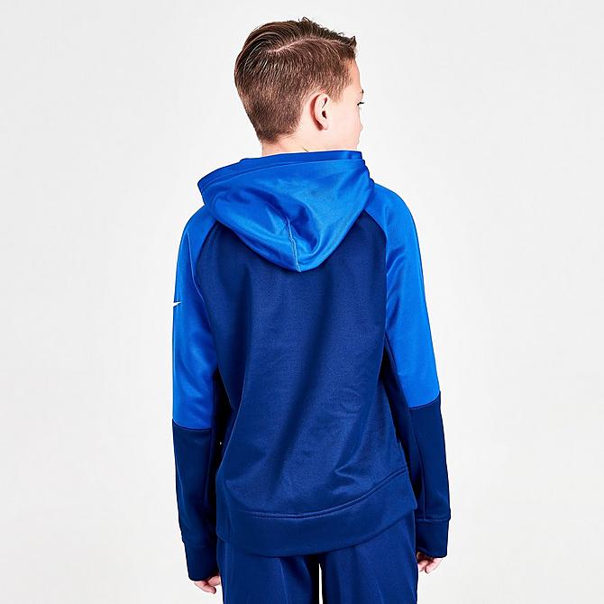 Back Right view of Boys' Nike Therma-FIT Graphic Pullover Training Hoodie Click to zoom