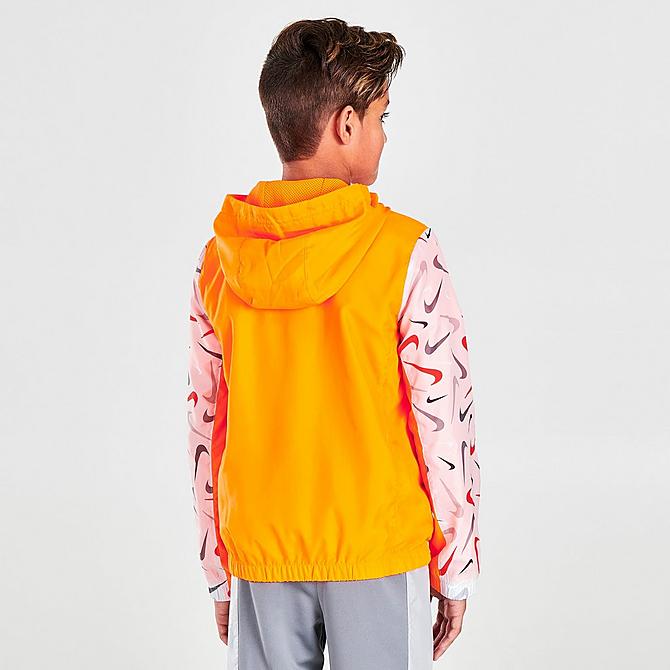Back Right view of Boys' Nike Sportswear Woven Printed Anorak Jacket Click to zoom