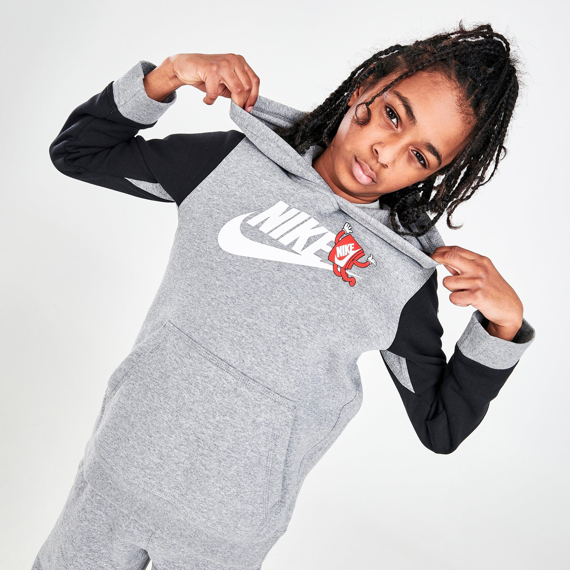 Boys Nike Sportswear Club Colorblock Boxman Pullover Hoodie 6030.0 Sneaks.kg